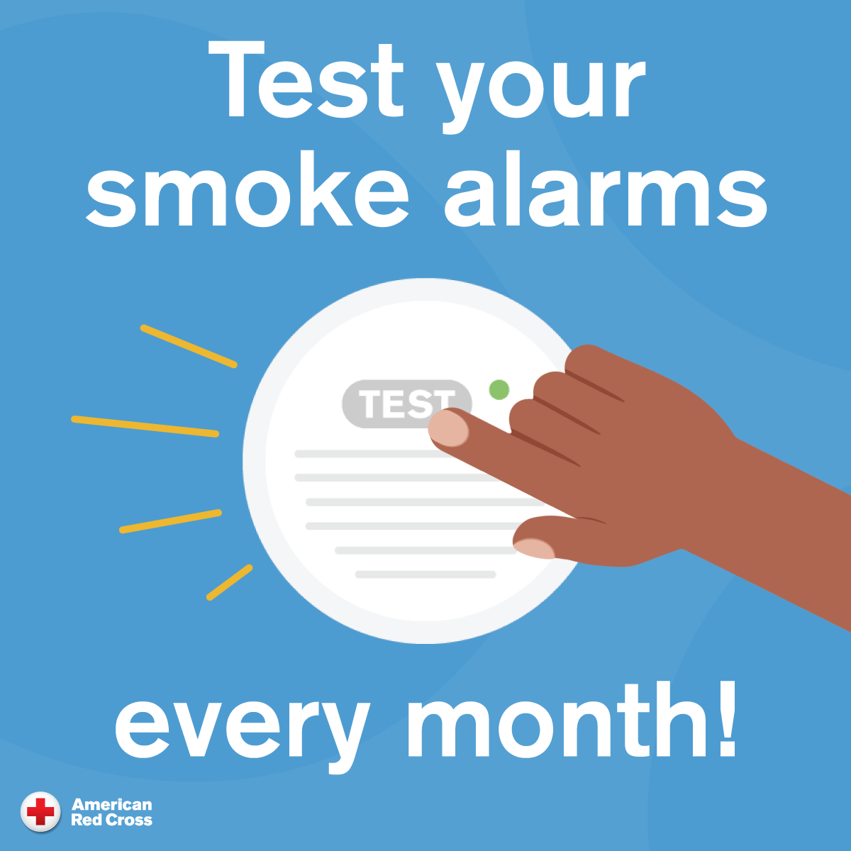 Monthly smoke alarm test
